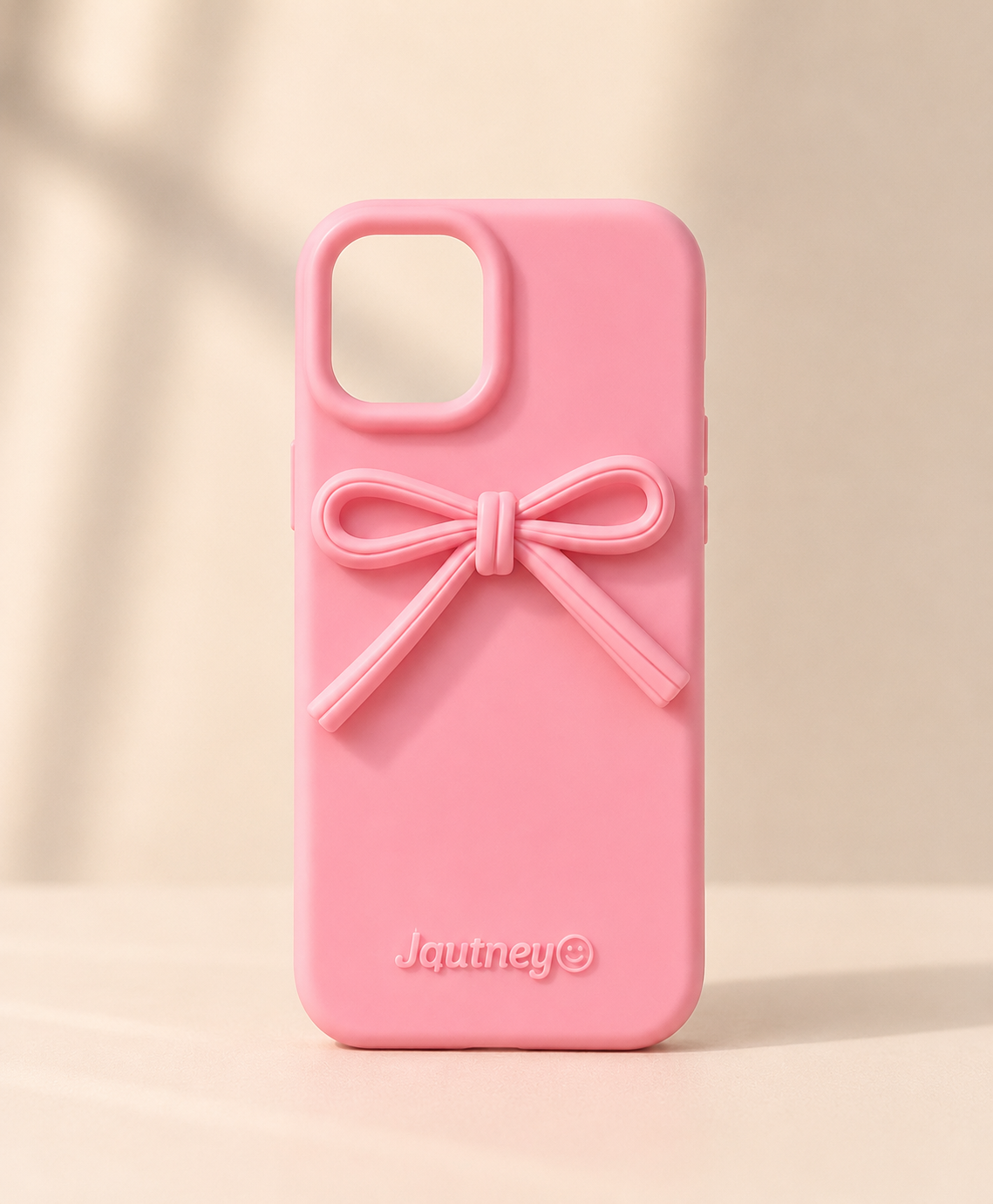 Luxury 3D Bow Silicone Case for iPhone 14 – Soft Shockproof Protective Cover | Red